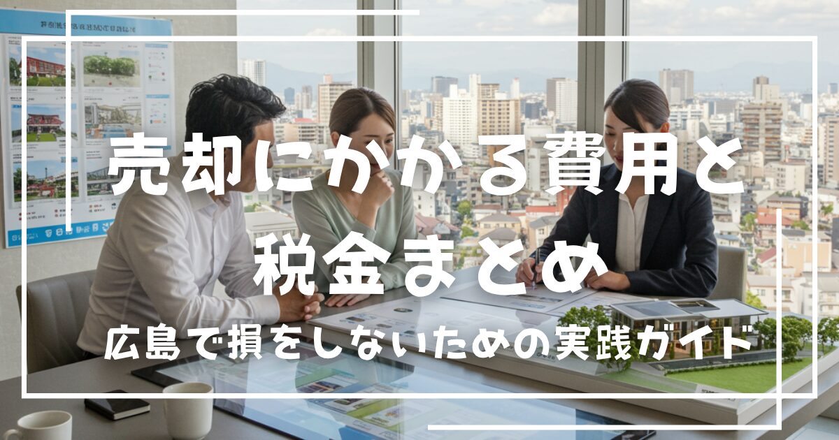 売却にかかる費用と税金まとめ｜広島で損をしないための実践ガイド
