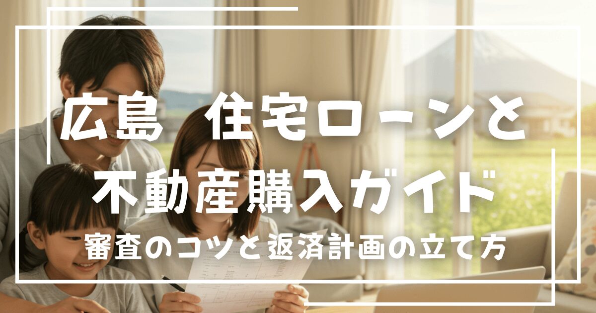 広島 住宅ローンと不動産購入ガイド｜審査のコツと返済計画の立て方