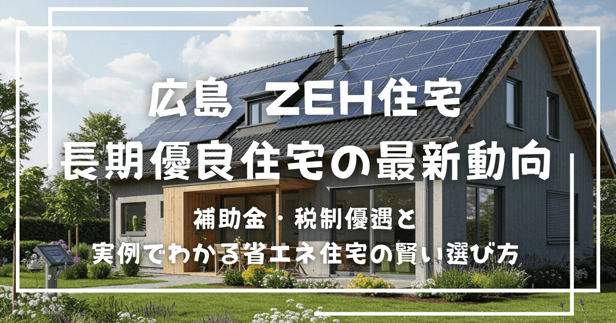 広島 ZEH住宅・長期優良住宅の最新動向