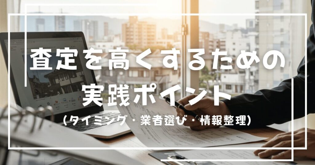 査定を高くするための実践ポイント（タイミング・業者選び・情報整理）