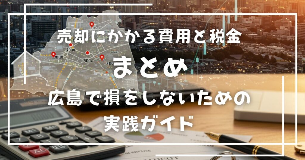 売却にかかる費用と税金まとめ|広島で損をしないための実践ガイド