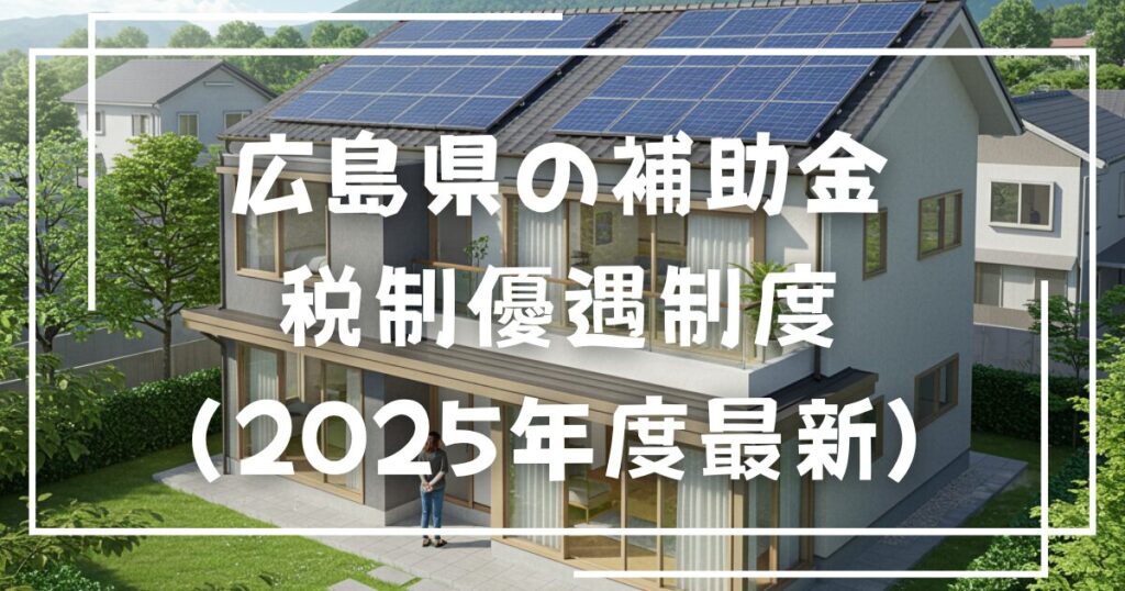 広島県の補助金・税制優遇制度（2025年度最新）