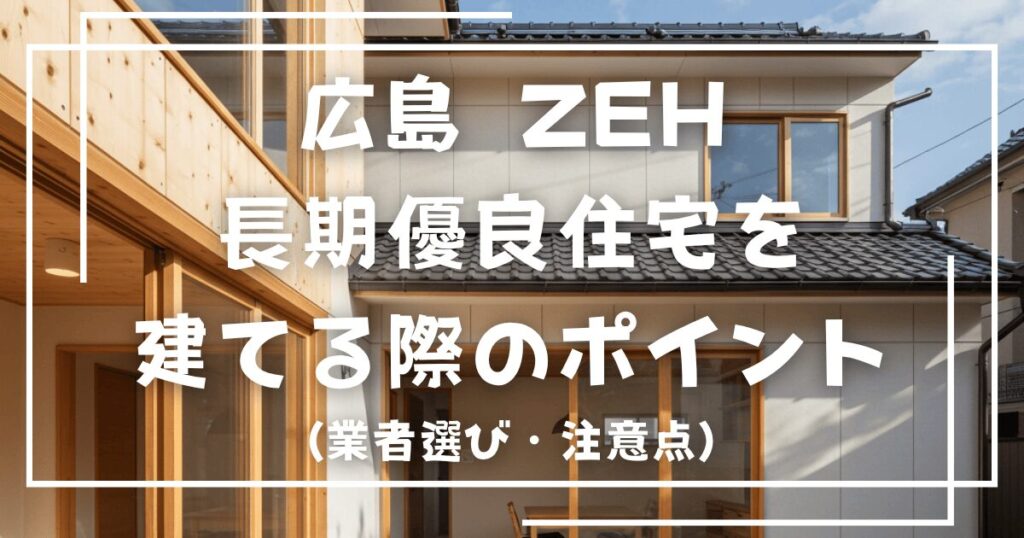 次の章では、
👉 「広島でZEH・長期優良住宅を建てる際のポイント（業者選び・注意点）」
に進み、失敗しないための実践的チェックリストを紹介します。