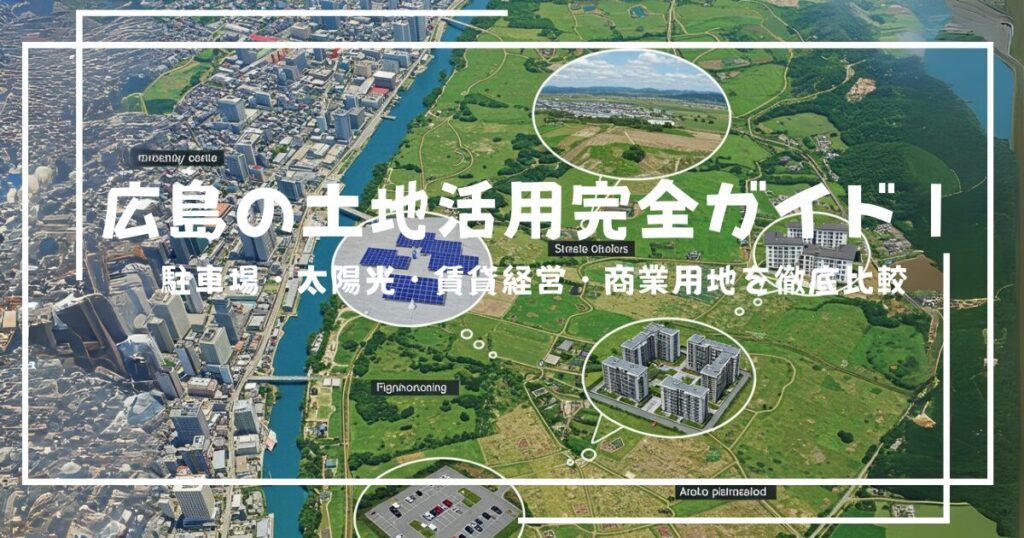 広島の土地活用完全ガイド｜駐車場・太陽光・賃貸経営・商業用地を徹底比較