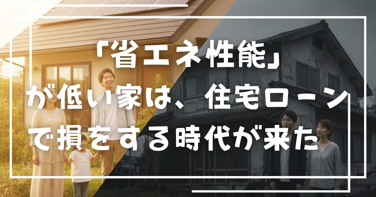 【2026年最新】「省エネ性能」が低い家は、住宅ローンで損をする時代が来た